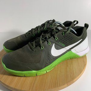 Nike Mens Training Gym Workout Shoes Sneakers Size 11.5 Metcon 1 Green Walking